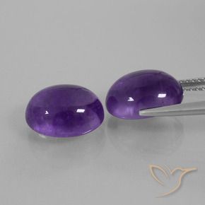 7.57克拉天然紫水晶，椭圆形，透明