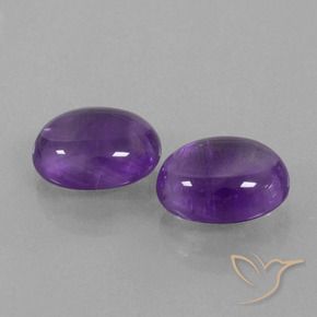 6.94克拉天然紫水晶，椭圆形，透明
