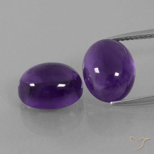 8.98ctw 天然 中紫 紫水晶, 椭圆形, 透明