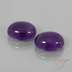 6.94克拉天然紫水晶，椭圆形，透明