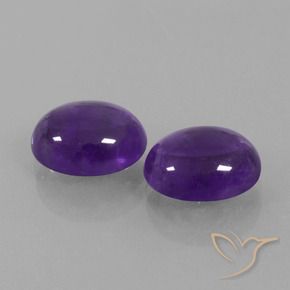 7.04克拉天然紫水晶，椭圆形，透明