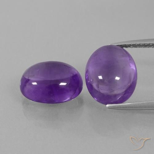 7.89克拉天然紫水晶，椭圆形，透明