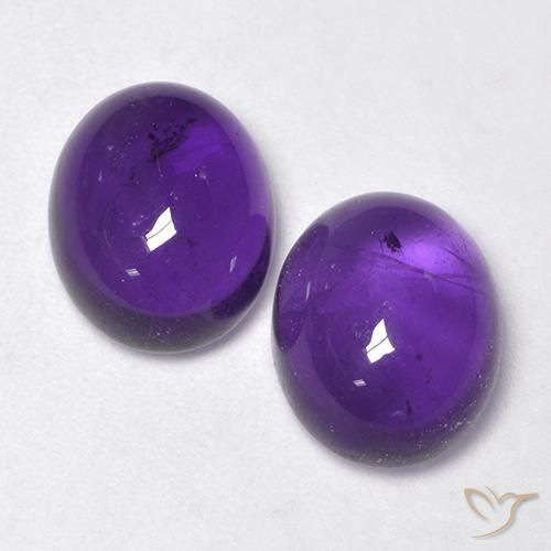 7.70ctw 天然 中紫 紫水晶, 椭圆形, 透明