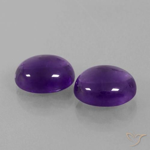 7.39克拉天然紫水晶，椭圆形，透明