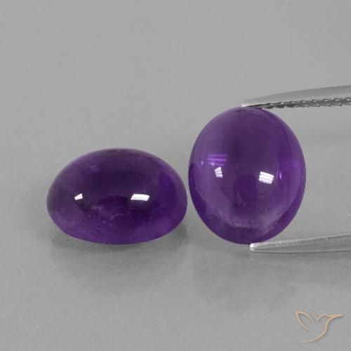 7.12克拉天然紫水晶，椭圆形，透明