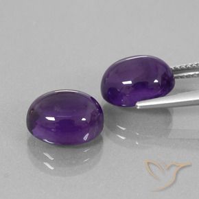 9.22克拉天然紫水晶，椭圆形，透明