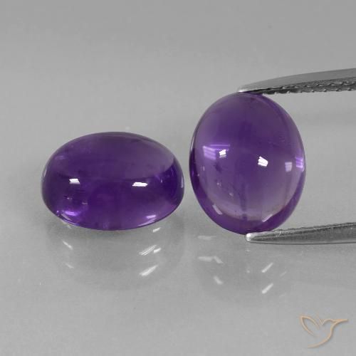 5.74克拉天然紫水晶，椭圆形，透明