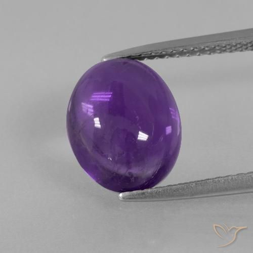 3.85克拉天然紫水晶，椭圆形，透明