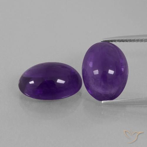 10.89ctw 天然 中紫 紫水晶, 椭圆形, 透明