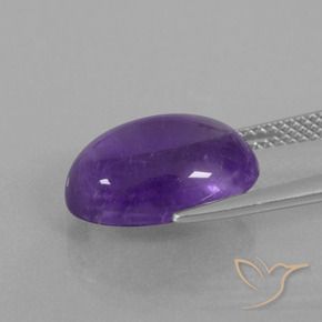6.34克拉天然紫水晶，椭圆形，透明