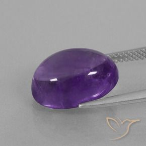 6.85克拉天然紫水晶，椭圆形，透明
