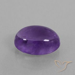 6.46克拉天然紫水晶，椭圆形，透明