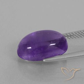 6.46克拉天然紫水晶，椭圆形，透明