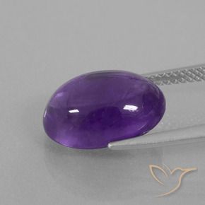 6.41克拉天然紫水晶，椭圆形，透明