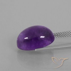 7.58克拉天然紫水晶，椭圆形，透明