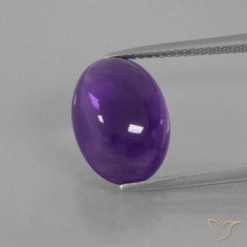 6.72克拉天然紫水晶，椭圆形，透明