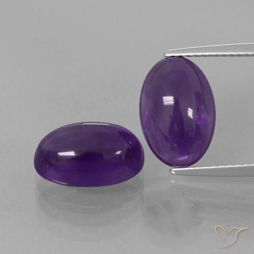 7.90ctw 天然 中紫 紫水晶, 椭圆形, 透明