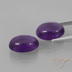 7.34克拉天然紫水晶，椭圆形，透明