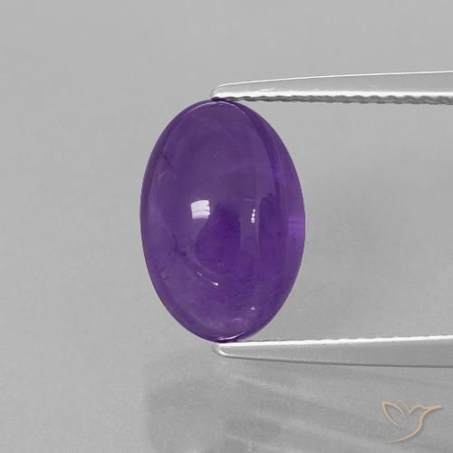 4.10ct 天然 中浅紫色 紫水晶, 椭圆形, 透明