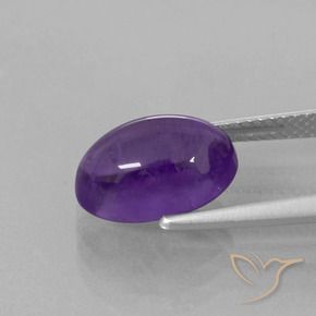 4.10克拉天然紫水晶，椭圆形，透明
