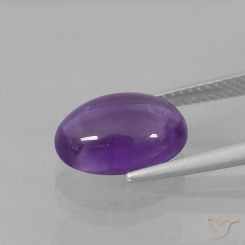 3.98克拉天然紫水晶，椭圆形，透明
