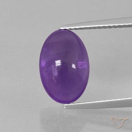 4.11克拉天然紫水晶，椭圆形，透明