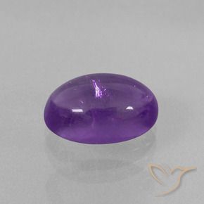 4.11克拉天然紫水晶，椭圆形，透明