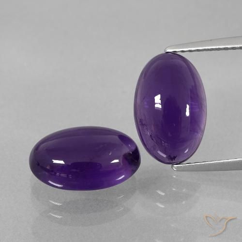 6.93克拉天然紫水晶，椭圆形，透明