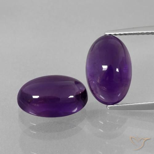 7.74克拉天然紫水晶，椭圆形，透明