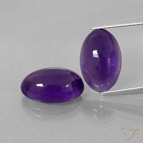 6.81克拉天然紫水晶，椭圆形，透明