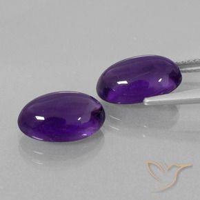 6.81克拉天然紫水晶，椭圆形，透明