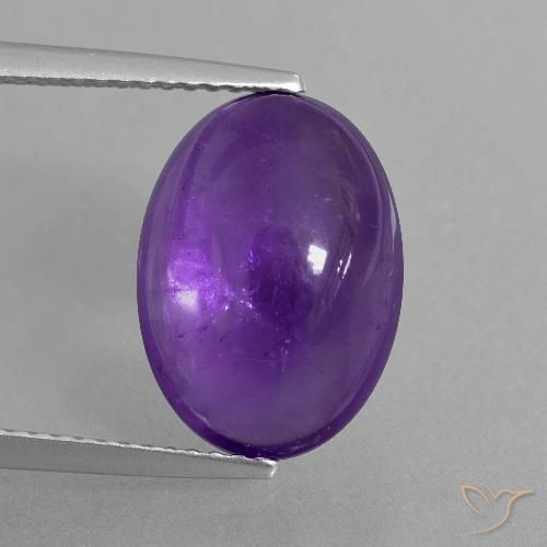 6.23ct 天然 中浅紫色 紫水晶, 椭圆形, 透明