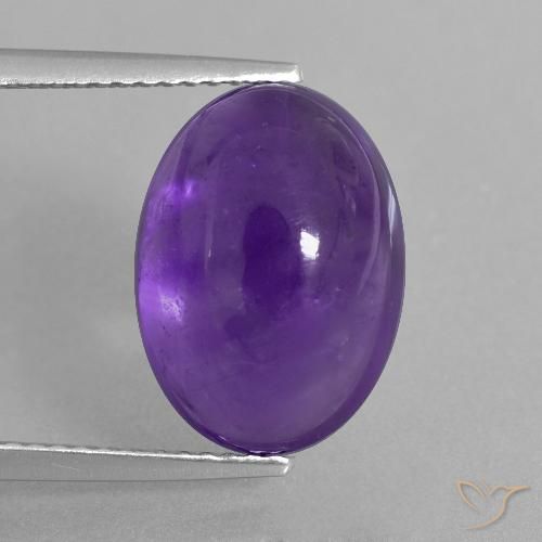 7.06ct 天然 中浅紫色 紫水晶, 椭圆形, 透明