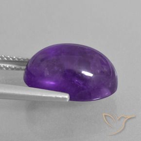 7.06克拉天然紫水晶，椭圆形，透明