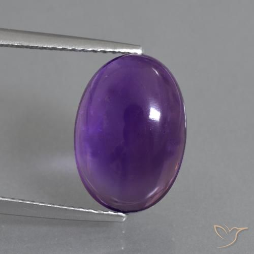 6.80ct 天然 中紫 紫水晶, 椭圆形, 透明