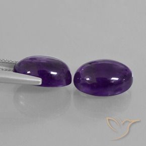 12.94克拉天然紫水晶，椭圆形，透明