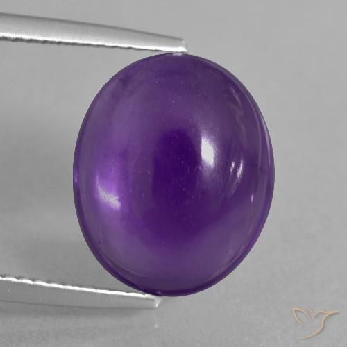 7.35ct 天然 中紫 紫水晶, 椭圆形, 透明