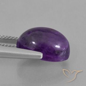 6.87克拉天然紫水晶，椭圆形，透明
