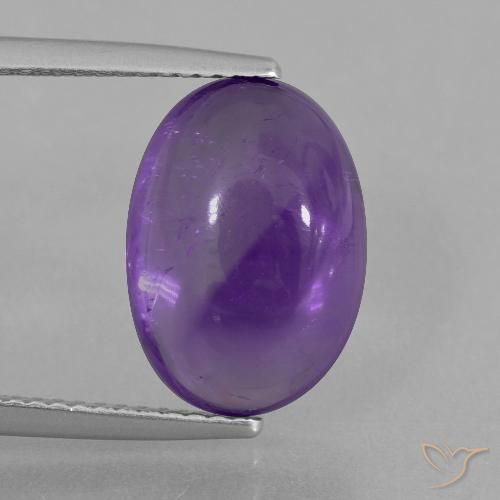 6.14克拉天然紫水晶，椭圆形，透明