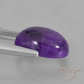 6.14克拉天然紫水晶，椭圆形，透明