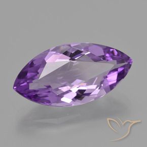 6.24克拉天然紫水晶，榄尖形，VS
