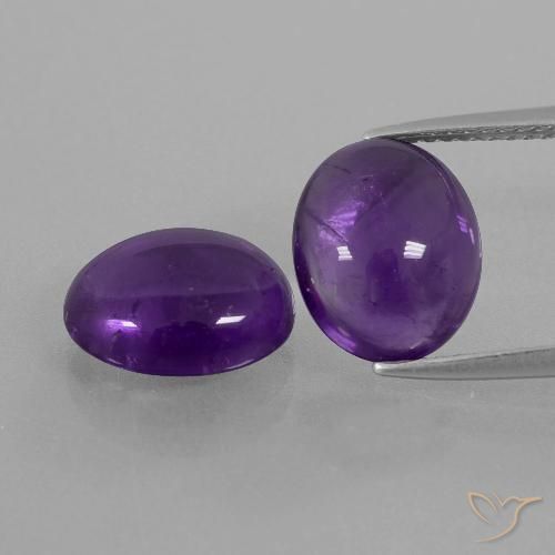 6.62ctw 天然 中紫 紫水晶, 椭圆形, 透明