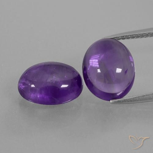 7.88ctw 天然 中紫 紫水晶, 椭圆形, 透明