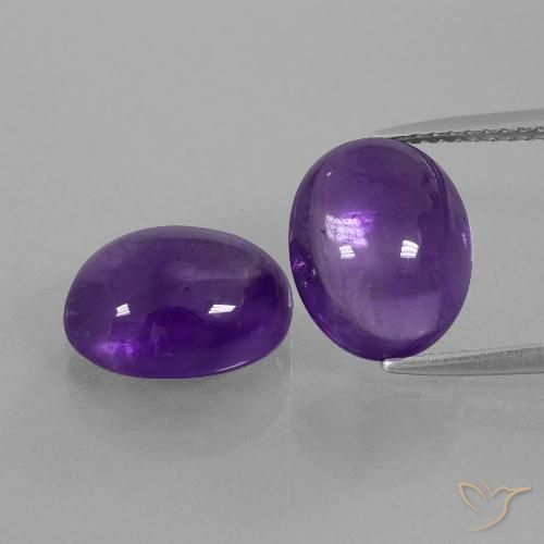7.69克拉天然紫水晶，椭圆形，透明