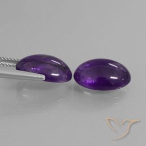 10.17克拉天然紫水晶，椭圆形，透明