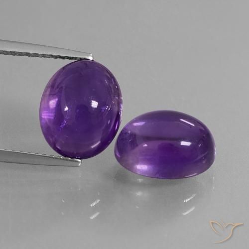 8.76ctw 天然 中紫 紫水晶, 椭圆形, 透明