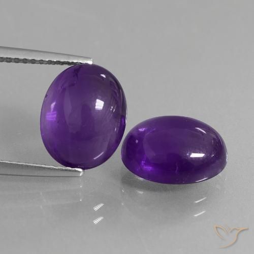 7.48克拉天然紫水晶，椭圆形，透明