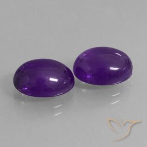7.48克拉天然紫水晶，椭圆形，透明