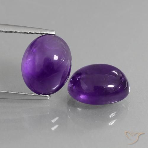 7.86克拉天然紫水晶，椭圆形，透明