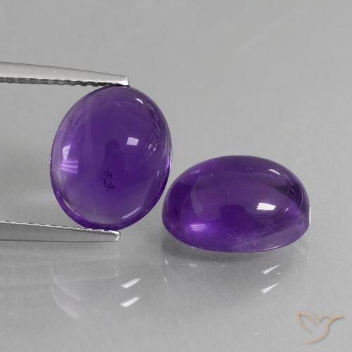 7.61ctw 天然 中紫 紫水晶, 椭圆形, 透明